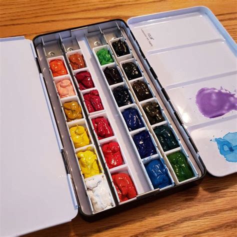 watercolour metal paint box|watercolour paint palette box.